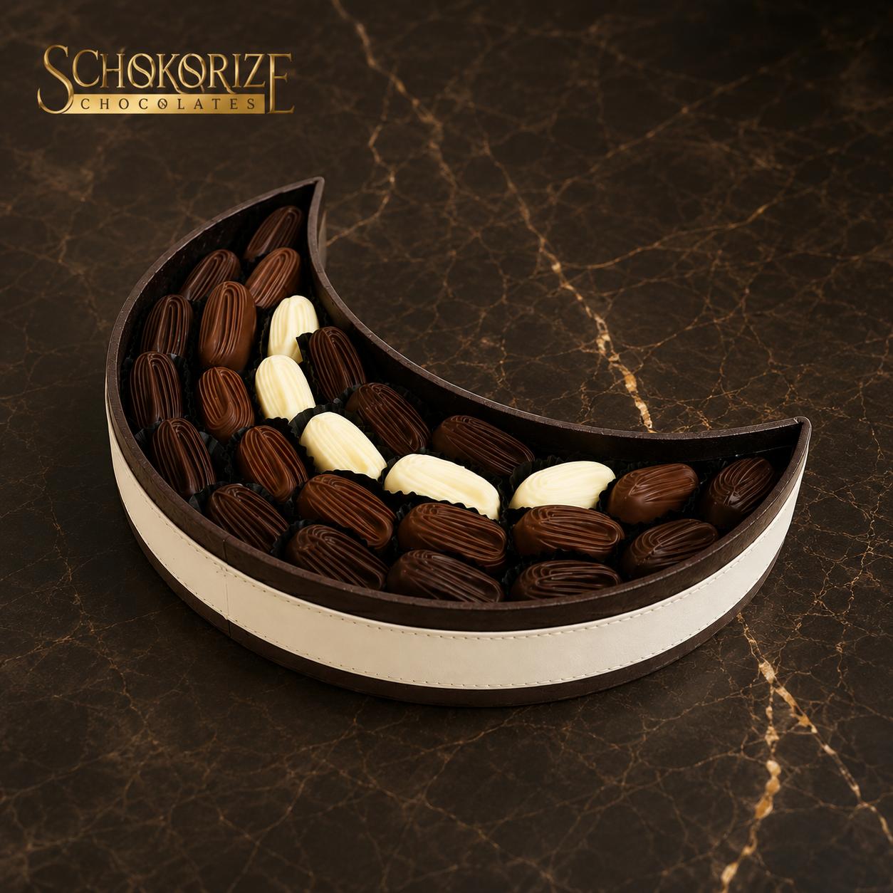 Schokorize Crescent Collection – Premium Assorted Chocolates 400g
